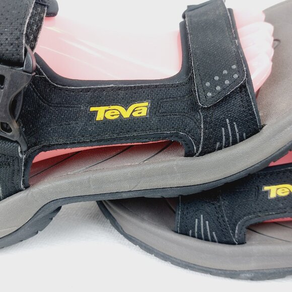 Teva Men\'s Black Gray Holliway Sport Outdoor Water Trekking Sandal Size 10